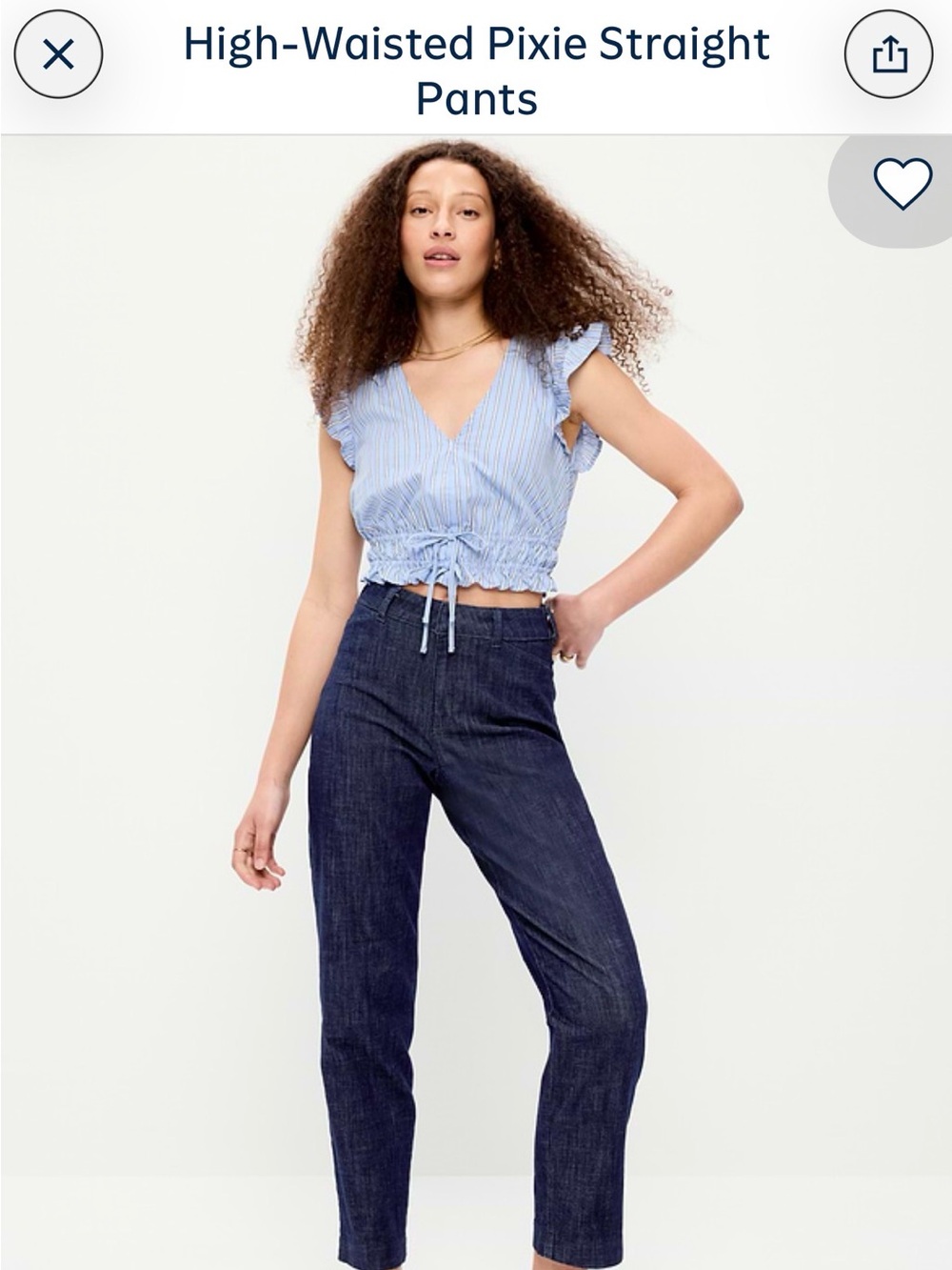 Old Navy High-Rise Straight Jeans - Dark Indigo